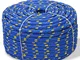 vidaXL Corda Nautica in Polipropilene 10 mm 50 m Blu Cima Cordame Fune Cavo