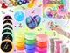 Kit Completo per Slime Unicorno – 20 Colori Slime Kit per Ragazze Giocattoli con 10 Glitte...