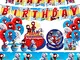 85Pcs Decorazioni Compleanno Spiderman,Stoviglie per Feste a Spiderman,Kit Compleanno Spid...