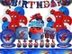 GUBOOM Kit Compleanno Spiderman, 87Pcs Spiderman Feste Stoviglie, Spiderman Party Décorati...