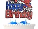 Spiderman Decorazioni Torta Compleanno 4 Anni, Happy Birthday Topper per Bambini, Glitter...