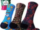 Jungle Socks Confezione da 3 divertenti calze sportive per Crossfit, Palestra, Ciclismo, C...
