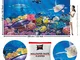 GREAT ART Carta da Parati Camera dei bambini – Acquario – Mondo sottomarino Decorazione Ab...