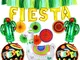 Tacobear Fiesta Messicano Party Decorazioni colorato Ventagli di Carta Fiesta Palloncino B...