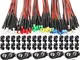 RUNCCI-YUN 60pcs 6 Colori 12V LED Diodi ad Emissione, 3mm Luminosa Luce a Diodi LED Precab...