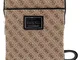 Guess Dan Logo Mini Flat Crossbody Brown