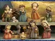 Idea Natale: Presepe natività gruppo statue di bambini in resina decorata; 11 soggetti; cm...