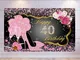 Decorazioni per Festa 40° Compleanno,Rose e Oro Glitter Paillettes Tacchi alti Champagne B...