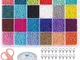 Diko 12000 Pezzi 24 Colori 3 mm Perline Colorate Perle di Vetro,Perline Colorate dei Bambi...