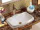 Rjbzd Lavabo da bagno semincasso Jingdezhen per lavabo in ceramica Lavabo da appoggio Lava...