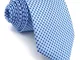 Shlax&Wing Cravatta da uomo Blu Puntini Attività commerciale Seta Suit per uomo