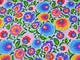 Pingianer, tessuto, 100 x 160 cm, 100% cotone, tessuto a righe, motivo: fiori, al metro, a...