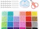 yumcute 24000Pcs Mini perline di vetro 2mm rotonde Multicolore 24 colori perline allentate...