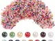 FOGAWA 2000Pcs Kit Perline Colorati per Braccialetti Collane Fai da Te Perline di Plastica...
