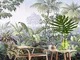 Carta Da Parati 3D Personalizzata Stile Europeo Dipinto A Mano Foresta Pluviale Banano Coc...