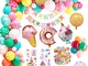 MMTX Decorazioni per Feste di Compleanno Candyland, Palloncini Compleanno con Banner di Bu...