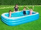 Bestway 54009 Piscinetta per bambini, rettangolare, 305x183x56 cm, Blu