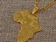 WDam Mappa dell'Africa Color Oro con collane a Catena con Pendente a Bandiera Mappe dell'A...