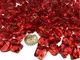 CRYSTAL KING 140 pezzi 500 G grande rosso decorazione diamanti di ghiaccio 32 mm brillanti...