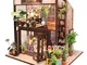 CUTEBEE Miniatura casa delle Bambole con mobili, Fai da Te Kit di Dollhouse di Legno, in S...