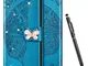 Uposao Cover Compatibile con Huawei P30 Lite Glitter Custodia in Pelle Diamante Strass Rag...