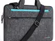 DOMISO 14 Pollici Borsa a Tracolla per Laptop Impermeabile Cartella Borsa Porta PC con Man...