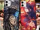 LYUBFDC 2 Confezioni Cover Custodia per iPhone XS/iPhone X 5.8 Pollici con Anime Itachi Uc...
