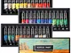 Set di Colori Acrilici 36 colori / tubi (12 ml / 0,4 once),per Pittura su Muro, Legno Tela...