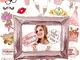 SJBAUTYO 34 pz Photo Booth Compleanno, Accessori Photo Booth, Oro Rosa Foto Props, Complea...