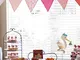 Party Banner,Bandierine Festa Multicolore Doppio Tessuto Sided Bandierine per feste di com...