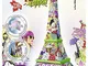 Ravensburger Italy- Puzzle 3D Torre Eiffel-Pop Art Edition, 216 Pezzi, Colore Bunt, RAP125...