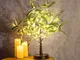 Albero luminoso decorativo | Albero luminoso con 24 luci a LED bianco caldo | rami luminos...