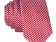 DonDon Cravatta Uomo bianche e rosse rigata 5 cm di larghezza