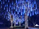 EEIEER Luci Della Pioggia di Meteore , 30cm 8Tubo 192 LED Meteor Luci Natale Luci, Imperme...