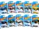 Hot Wheels- Veicoli da Collezione in Scala 1:64, Confezione da 10 Macchinine Giocattolo pe...