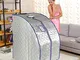 ZXL Box Sauna per Uso Domestico, Box Sauna per Sauna, Box Streaming con 4 Piastre riscalda...