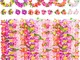 VGOODALL 48 Pezzi Collane di fiori delle Hawaii, Leis Luau Collane colorate hawaiane Fasce...