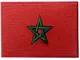 Bandiera del Marocco Termoadesiva Cucibile Ricamata Moroccan Nazionale Toppa
