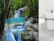 Hoomall, tenda da doccia impermeabile, design a cascata 3D, tessuto adatto per il bagno, 1...