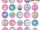 TUPARKA 30 Pezzi Unicorn Pins Bottoni Arcobaleno Distintivi Pin Backs per Gli Abiti Borse...