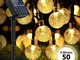 ZWOOS Catena Luminosa Solare, 7m 50 LED Luci Solari Esterno con 8 Modalità, Catene Luminos...