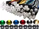 RUNCCI-YUN 60pcs 6 Colori 12V LED Diodi ad Emissione,5mm Luminosa Luce a Diodi LED Precabl...