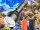 Torcia Subacquea, Super Luminosa 9000 Lumens Professionale Ricaricabile Torcia LED per Imm...