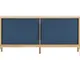 Buffet Jalousi - / L 161 cm - Legno & tende plastica di  - Blu/Legno naturale - Materiale...
