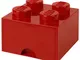 Scatola Lego® Brick - / 4 bottoncini - Impilabile - 1 cassetto di ROOM COPENHAGEN - Rosso...