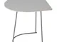 Tavolino Airy Half / 44 x 39 cm -  - Grigio - Metallo/Legno