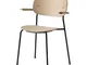 Poltrona impilabile Co Chair - / legno & metallo di  - Nero/Legno naturale - Legno