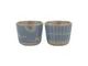 Portauovo Alku - / Set di 2 di  - Blu - Ceramica