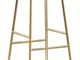 Sgabello bar Form - / H 75 cm - Gambe ottone di  - Nero/Oro - Metallo/Materiale plastico