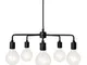 Sospensione Leonard Chandelier - / Ø 46 cm di  - Nero - Metallo